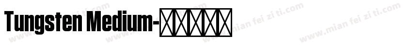 Tungsten Medium字体转换
